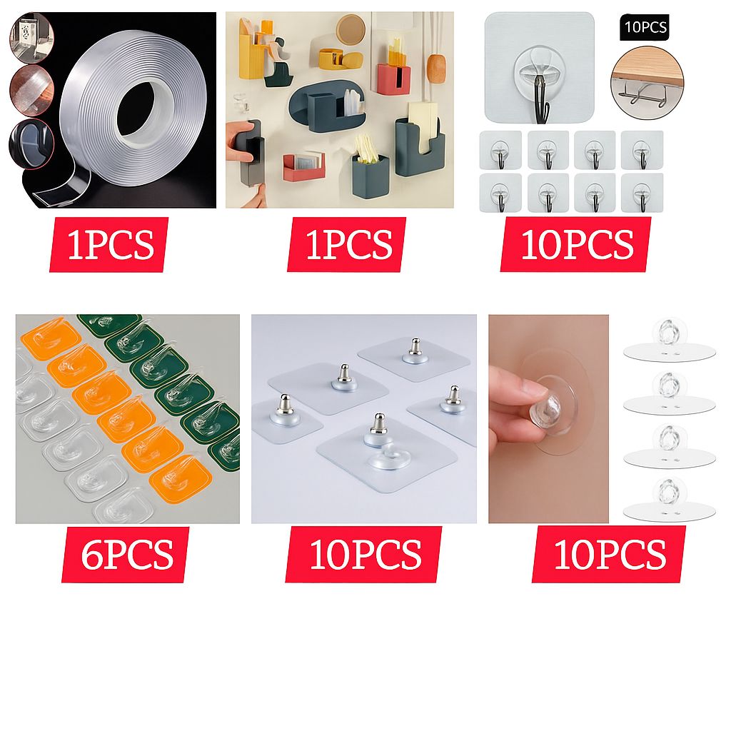 Multipurpose Hook & Magic Tape Combo Package